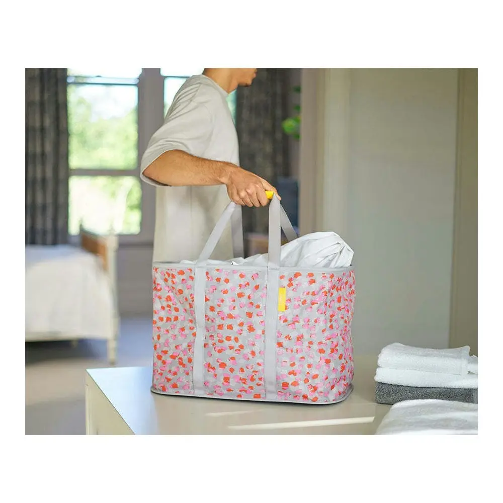 Joseph Joseph Hold-All Max 53cm/55L Laundry Basket Box w/ Handle Peach Blossom