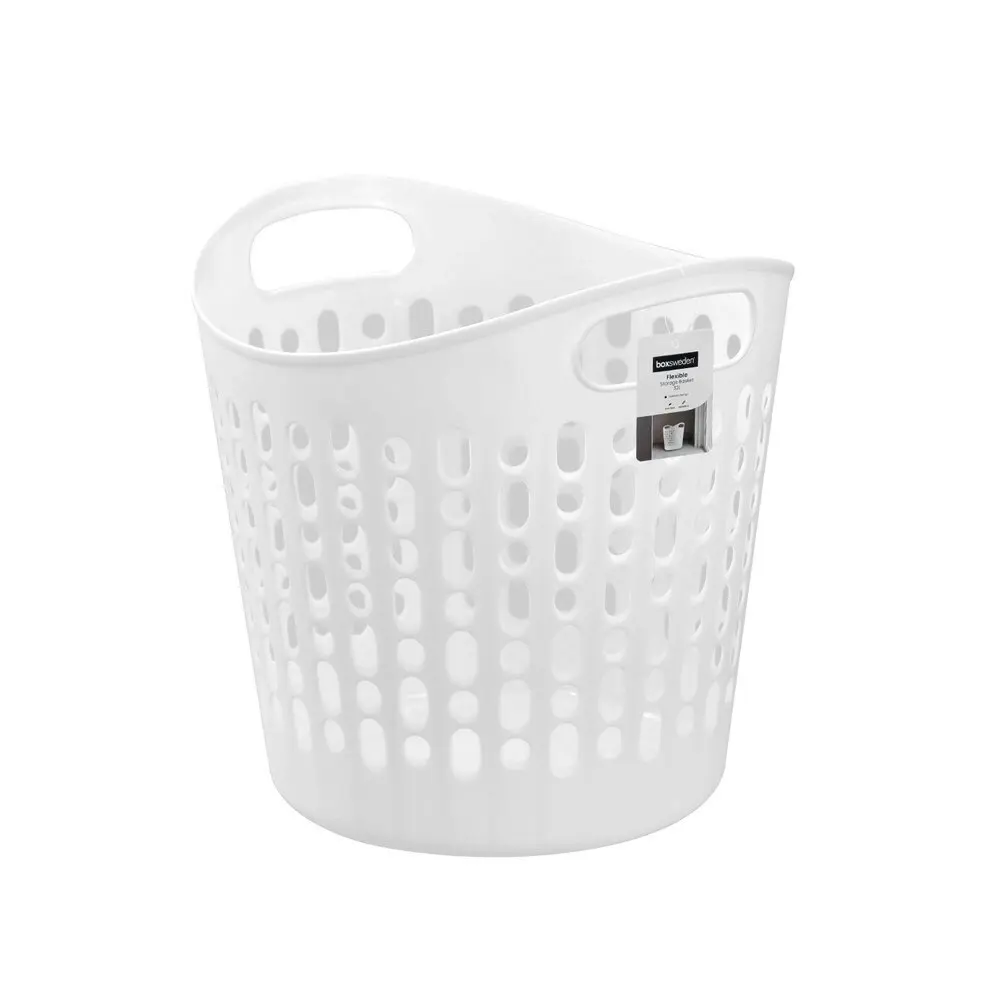 6x 2pc Boxsweden 32L Flexible Laundry Carry Basket Clothes Humper 40x40cm Asstd