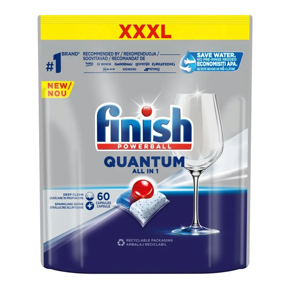 2x 60pc Finish Powerball Quantum All-in-1 Dishwashing Tablets Dish/Glasses