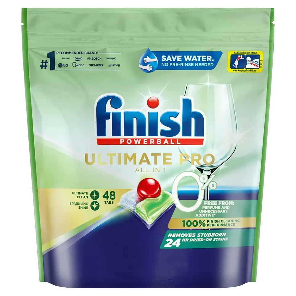 144x Finish Powerball Ultimate Pro 0% Dishwasher Tablets Home Cleaning