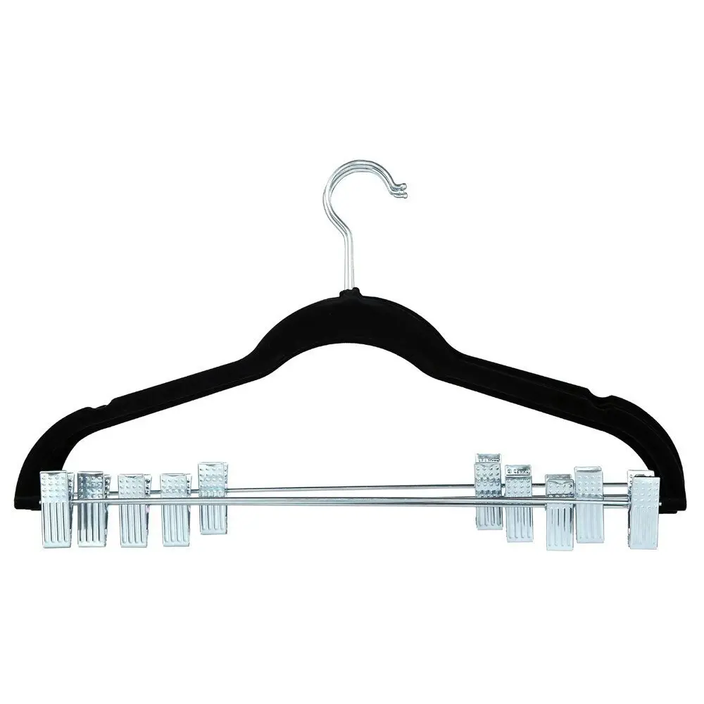 20pc Boxsweden Velvet Clothes/Pants/Trousers Hanging Hanger w/ Chrome Bar/Clips