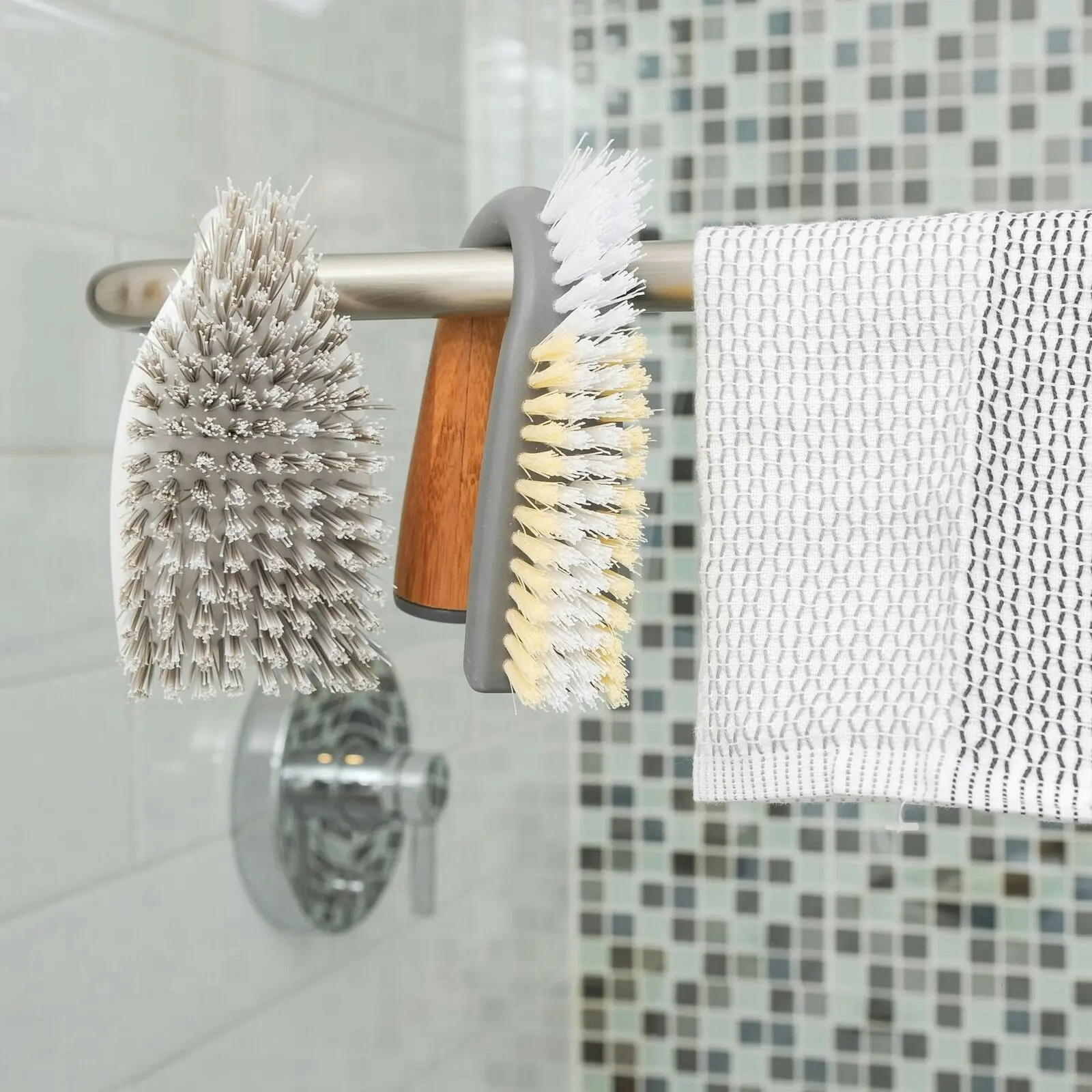 Full Circle Grunge Buster Grout & Tile Cleaning Brush Kitchen/Bathroom Grey