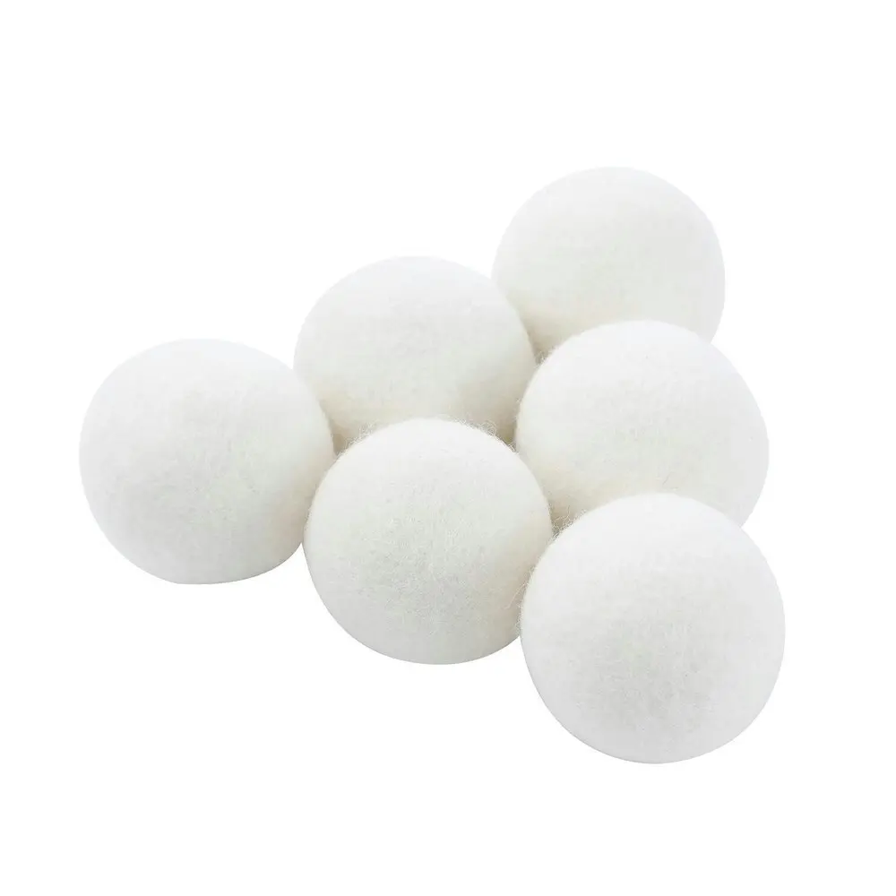 3x 6PK Boxsweden Wool Dryer 6cm Balls Laundry Home Cleaning w/ Storage Bag White