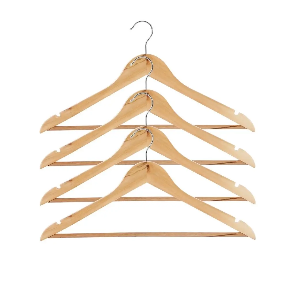 20pc Boxsweden 44.5cm Wooden Hanger/Wardrobe Organiser for Dress/Clothes/Shirt