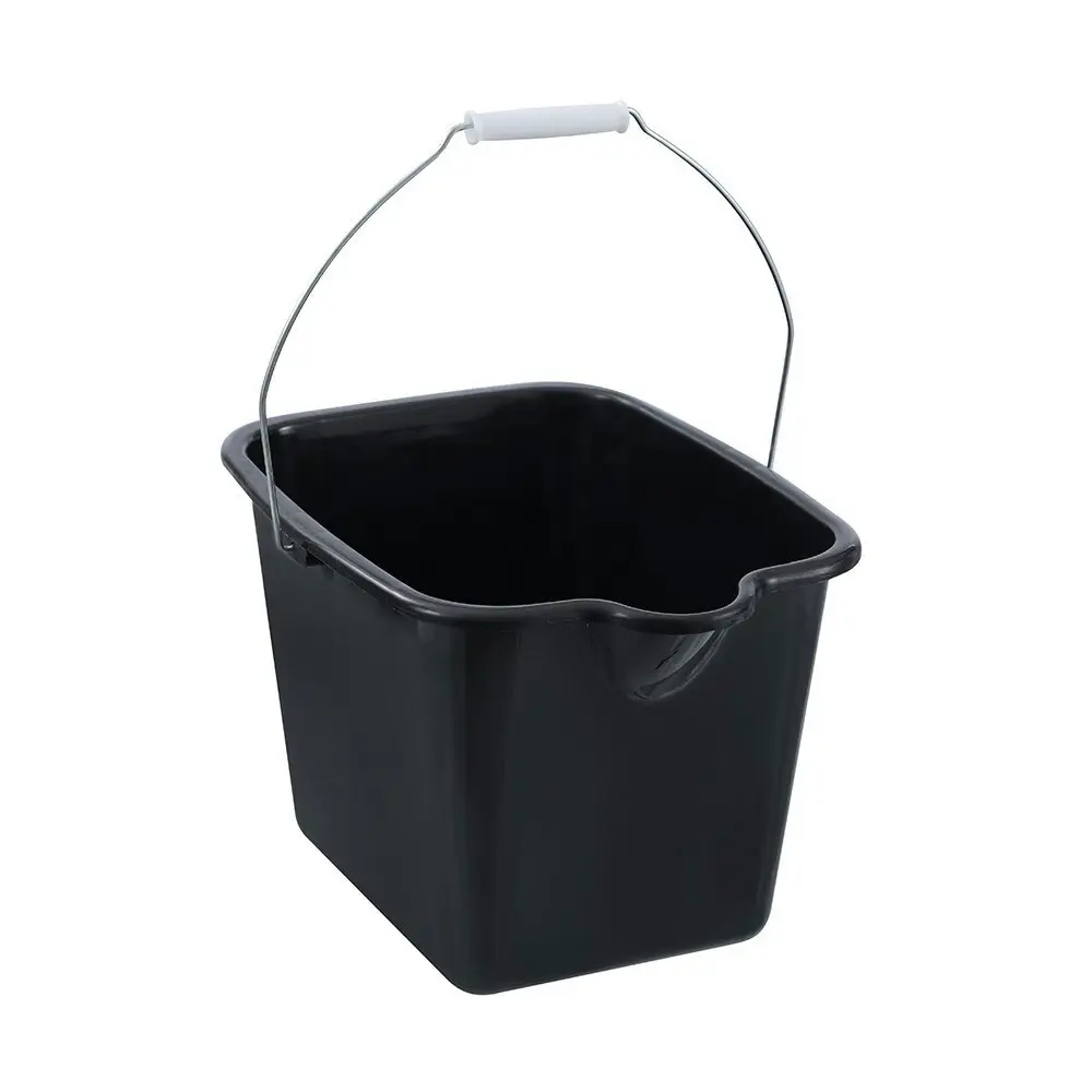 6x Boxsweden Eco Recycled Rectangle Cleaning Bucket w/ Handle 9L Assorted