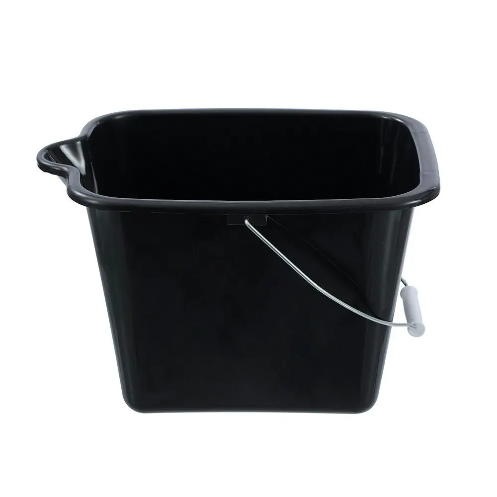 6x Boxsweden Eco Recycled Rectangle Cleaning Bucket w/ Handle 9L Assorted