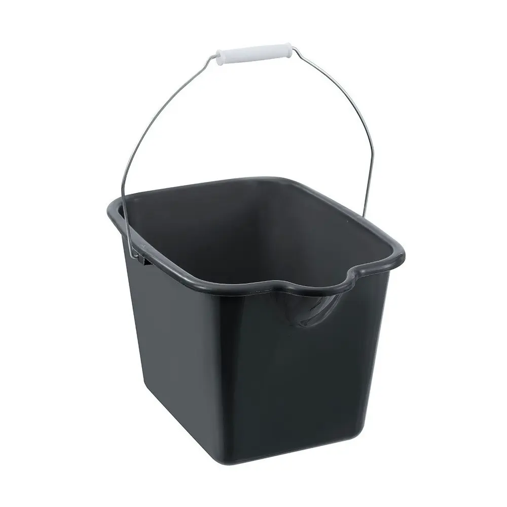 6x Boxsweden Eco Recycled Rectangle Cleaning Bucket w/ Handle 9L Assorted