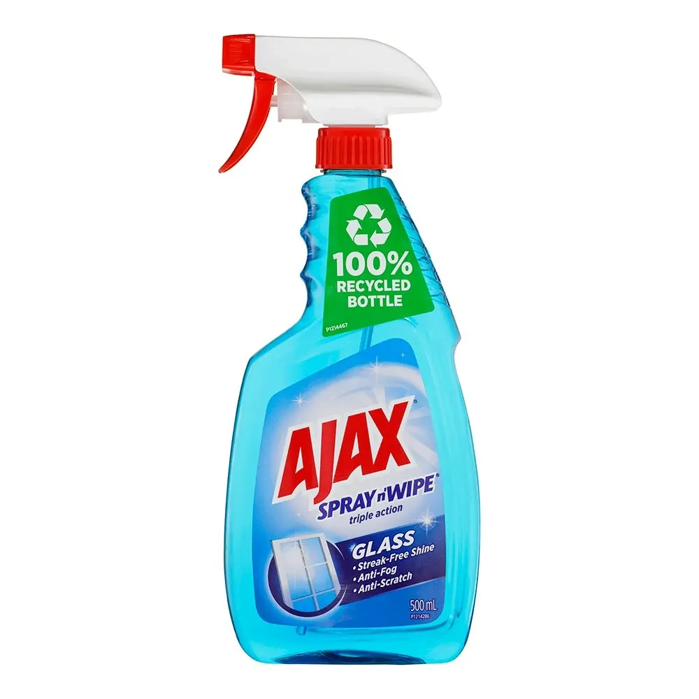 4x Ajax Spray nWipe 500ml Streak Free Glass Shine Cleaner for Window/Door/Mirror