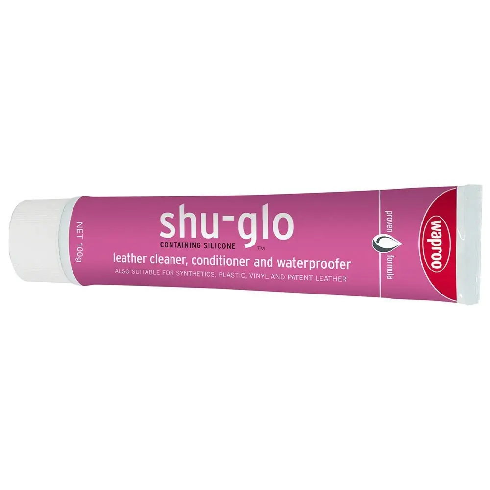 2PK Waproo Shu Glo Smooth Leather Polish/Cleaner Waterproofer & Conditioner 100g