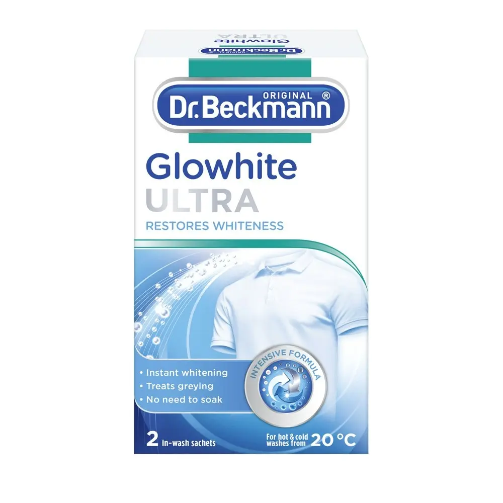 4x Dr Beckmann Glow White Ultra Clothes Restorer Fabric Whitener Laundry Cleaner