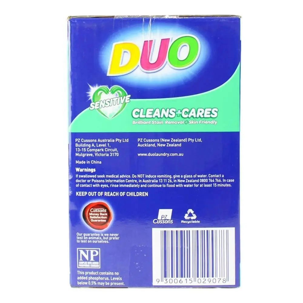 Duo Fragrance-Free Laundry Powder Sensitive Skin Hypoallergenic Formula 5kg