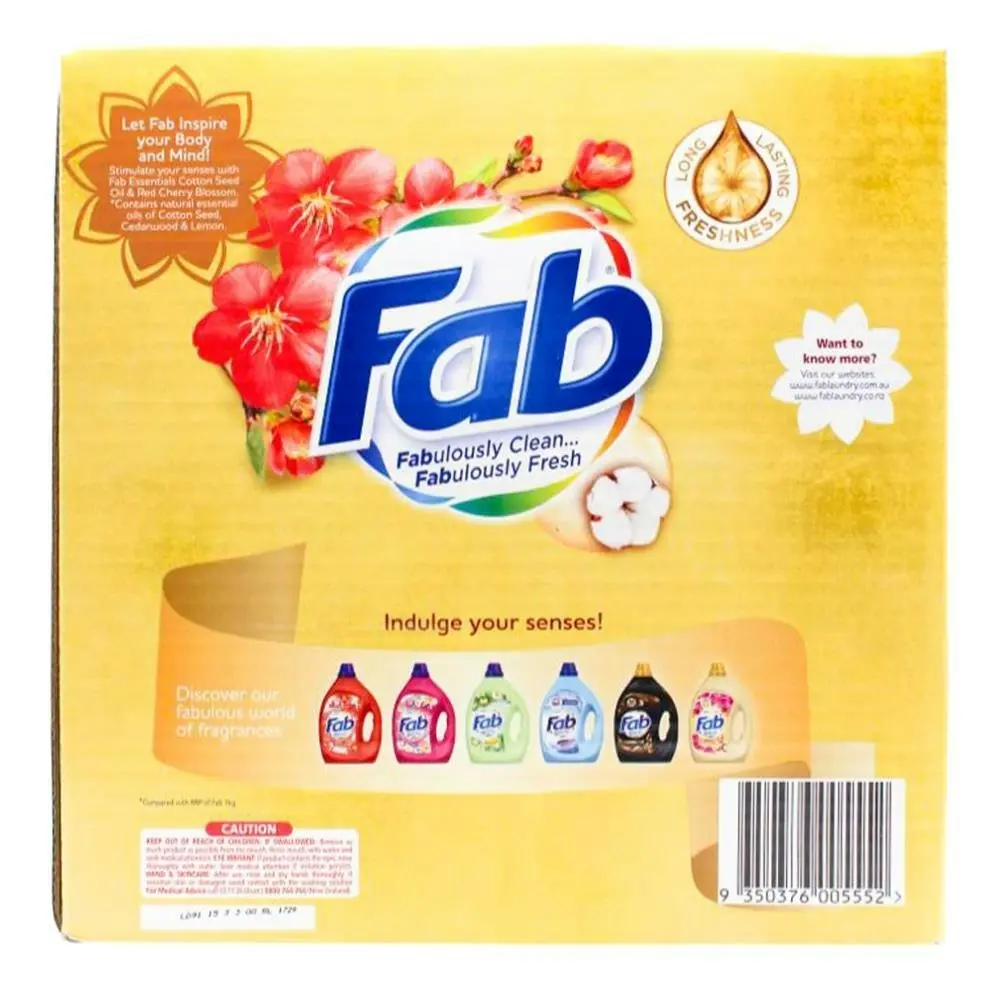 fab Laundry Powder Essentials Cotton Seeds Oil & Red Cherry Blossoms 7kg