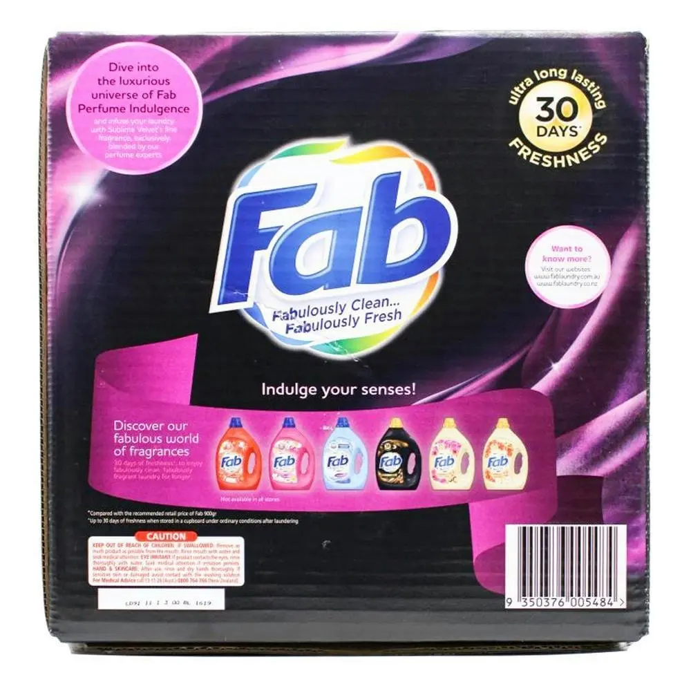 fab Laundry Powder Perfume Indulgence Sublime Velvet Jumbo Pack Freshness 9kg