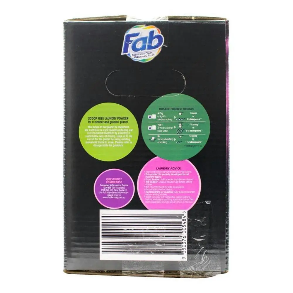 fab Laundry Powder Perfume Indulgence Sublime Velvet Jumbo Pack Freshness 9kg