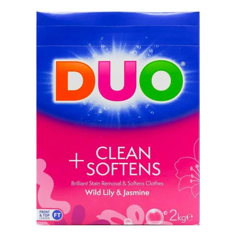 6x Duo Laundry Powder Front & Top Loader Exotic Tiger Lily Cleans & Softens 2kg