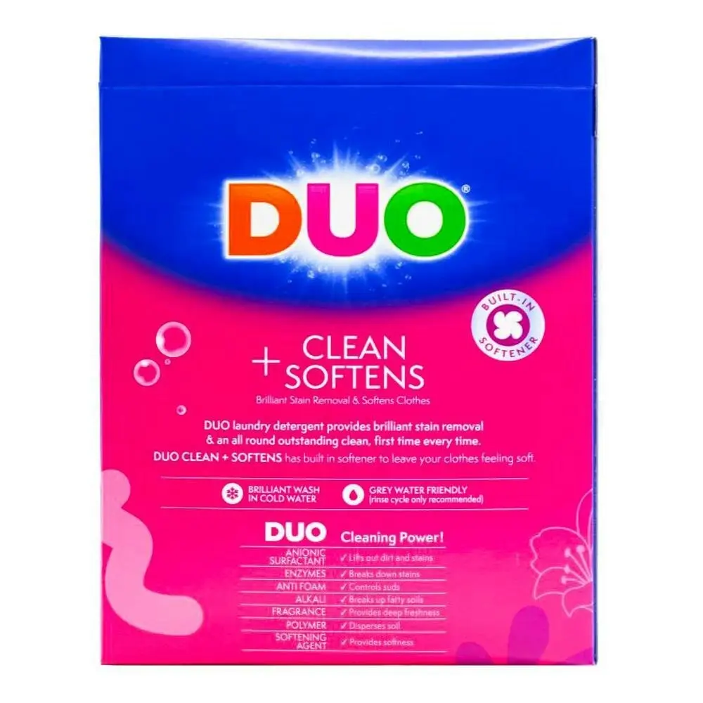 6x Duo Laundry Powder Front & Top Loader Exotic Tiger Lily Cleans & Softens 2kg