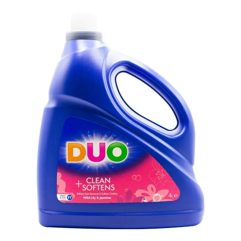 2x Duo Laundry Liquid Front & Top Loader 2X Concentrate Cleans + Softens 4L