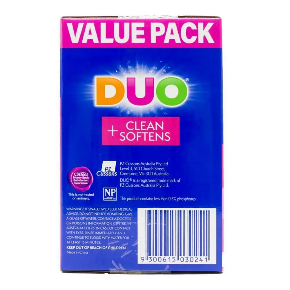 2x Duo Laundry Powder Wild Lily & Jasmine Cleans Soften Freshens Top Loader 5kg