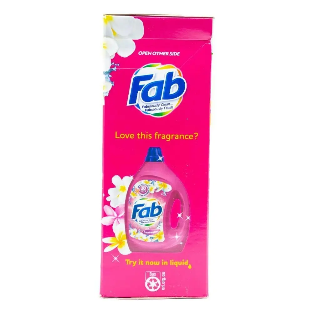 3x fab Laundry Powder Fresh Frangipani Front + Top Loader Clean Formula 2kg