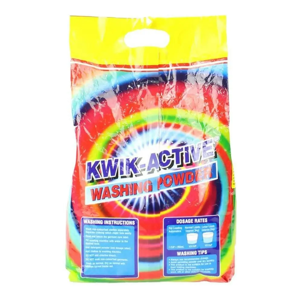 6x Kwik Active Washing Powder Stain Removal Deep Clean Formula Fresh Scent 1kg