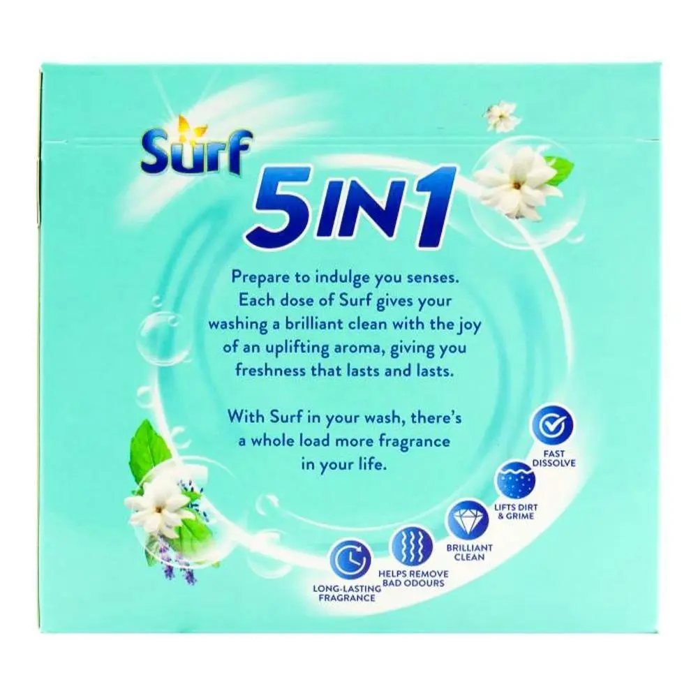 6x Surf Front & Top Loader Laundry Powder 5 Herbal Extracts Clean Clothes 1kg