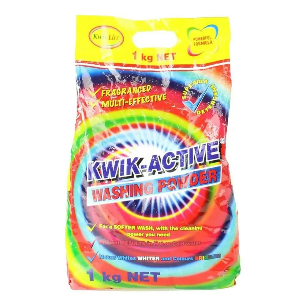 12x Kwik Active Washing Powder Stain Removal Deep Clean Formula Fresh Scent 1kg