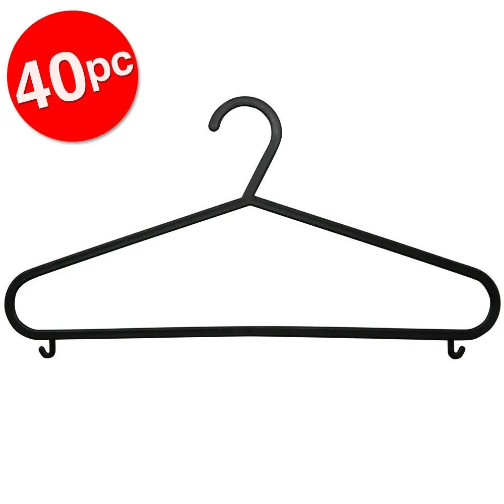 40pc Boxsweden Clothes Hangers Wardrobe Closet Clothing Hanger Organiser Black