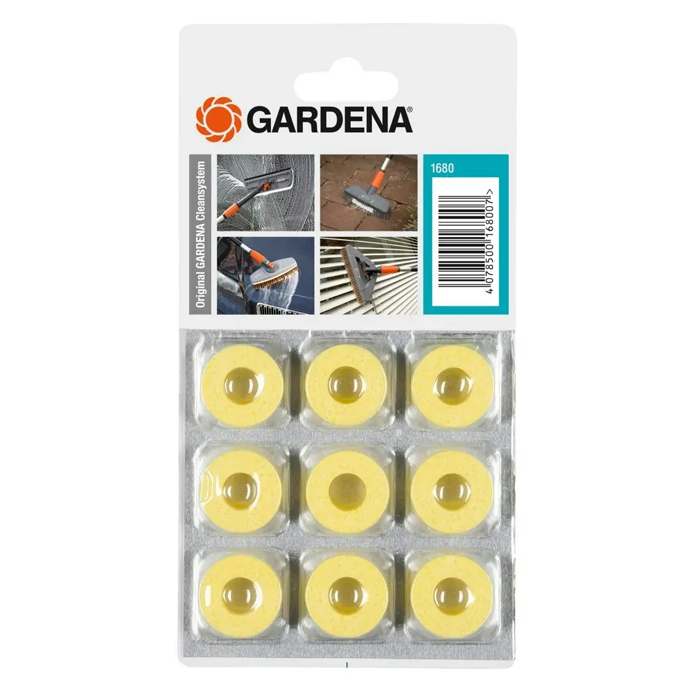 3x 9pc Gardena Clean System Shampoo Tabs Home/Garden Car Cleaning Soap Rings