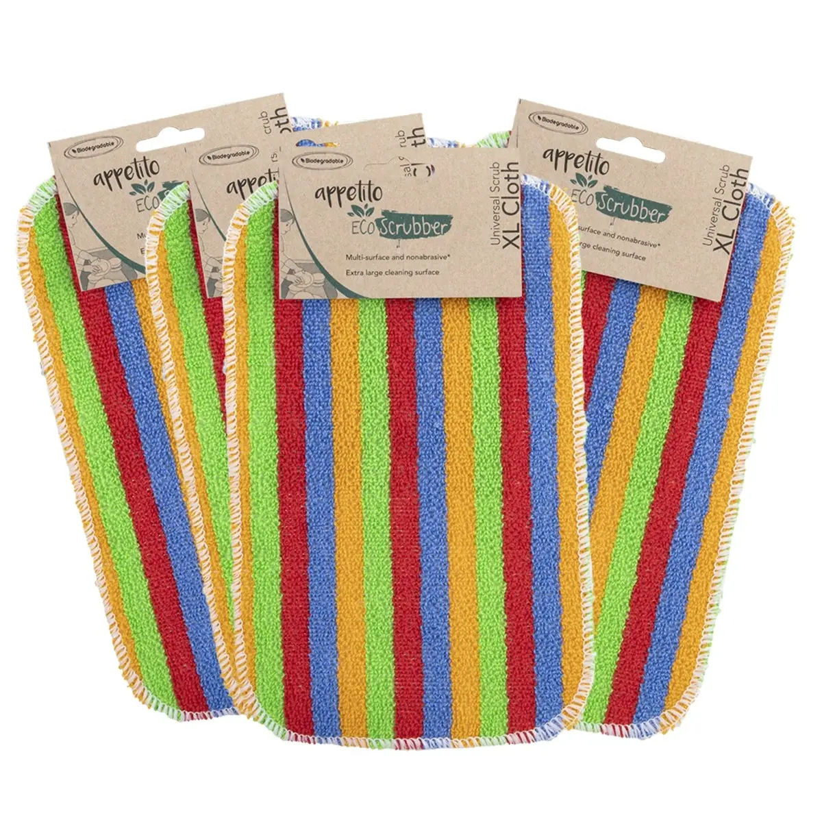 6x Appetito Eco Scrubber Universal Scrub Cloth Home Cleaning Tools XL 15x24cm