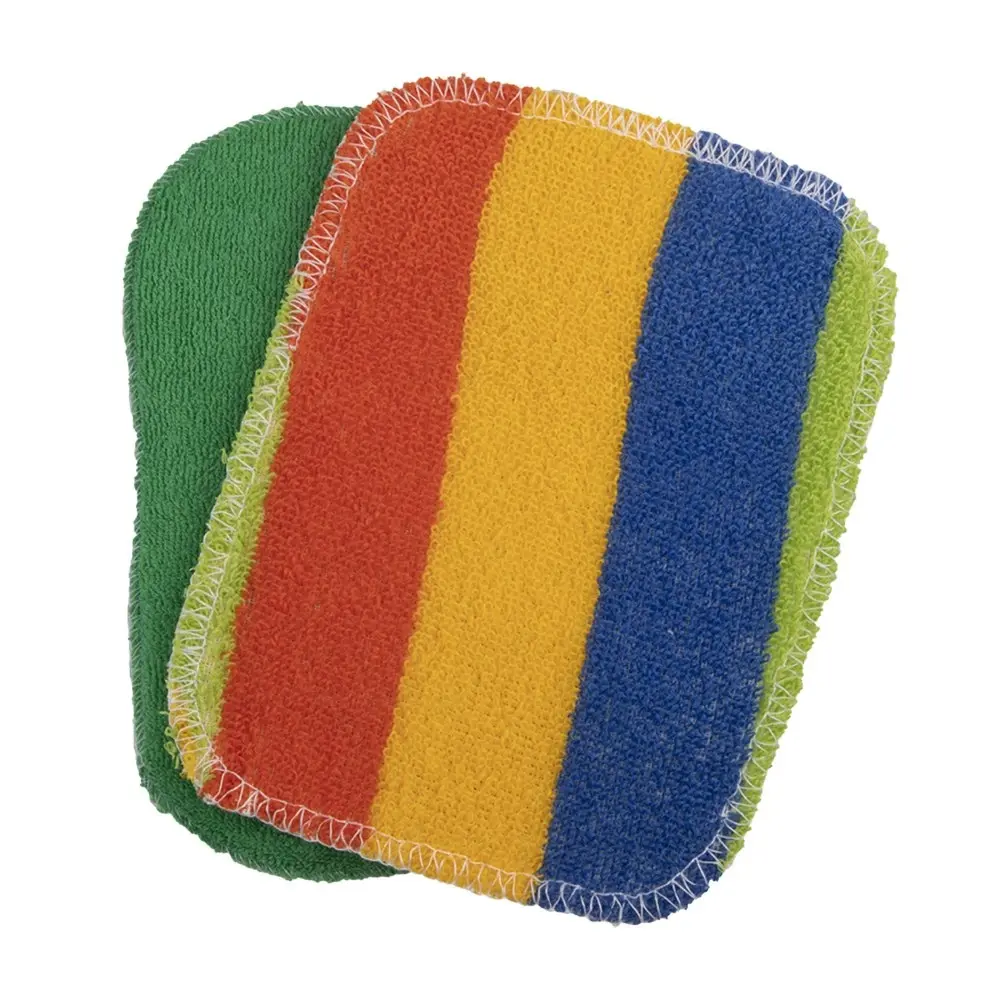 4x 2pc Appetito Eco Scrubber Cloth & Sponge Universal Scrub 12x16.5cm Assorted