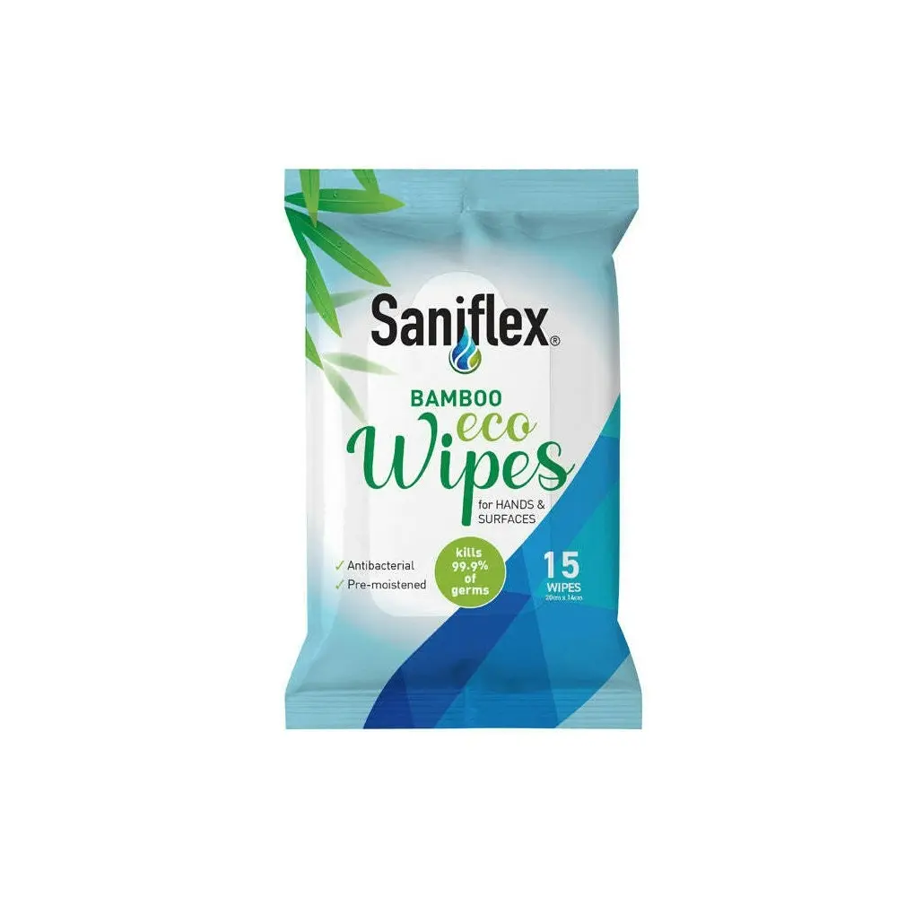 360pc Saniflex Soft Gentle Bamboo Material Eco Hand Wipes Home cleaning