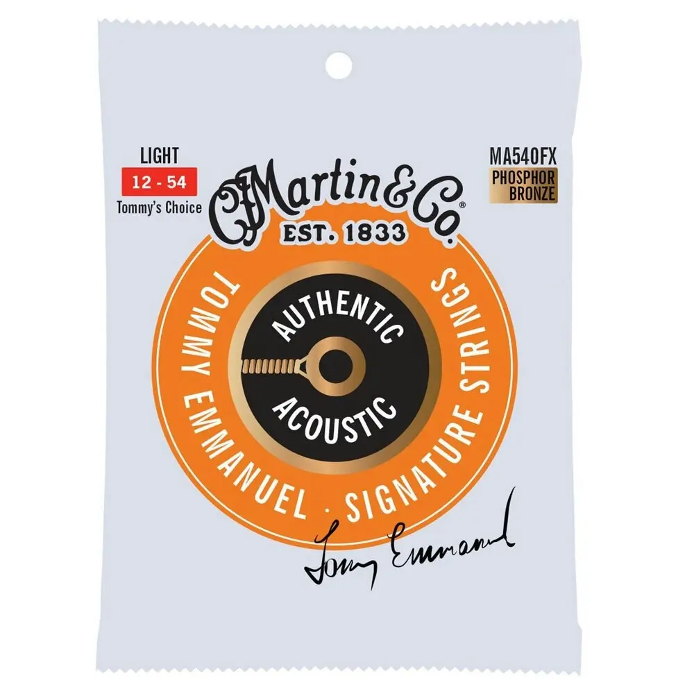 3x Martin Guitar Authentic Strings Flexible Core 92/8 Phosphor MA540FX Light