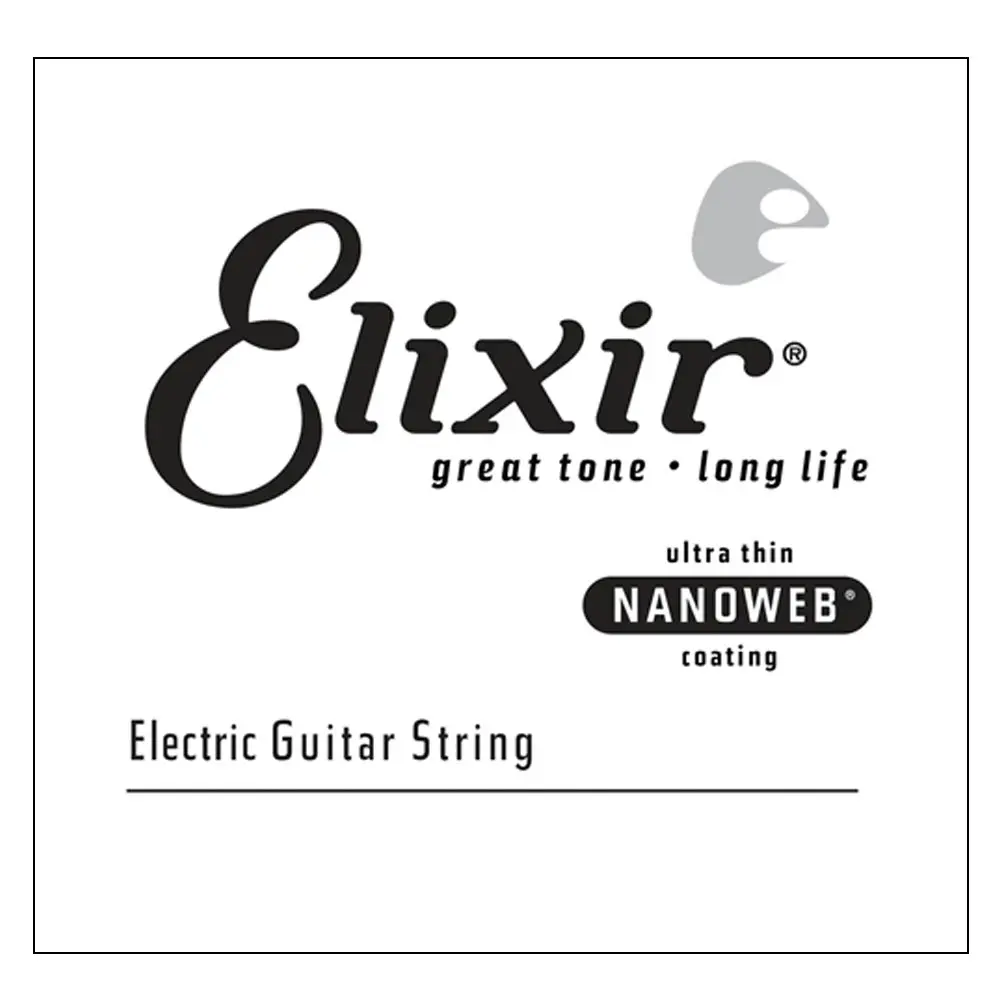 3x Elixir #15224 Electric Guitar Instrument Nano Coating 0.024 Single String