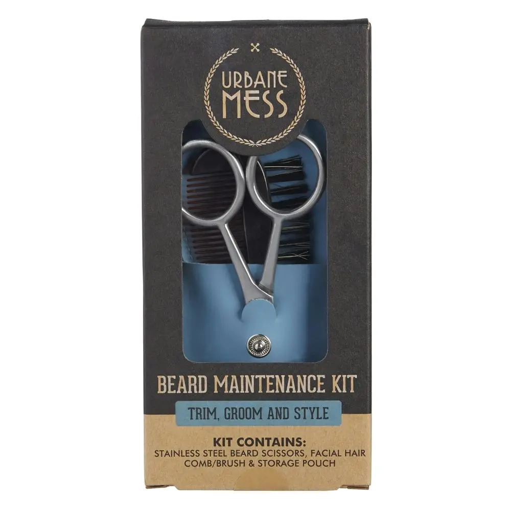 Urbane Mess Hair And Beard Mens Personal Grooming Maintenance Kit Care