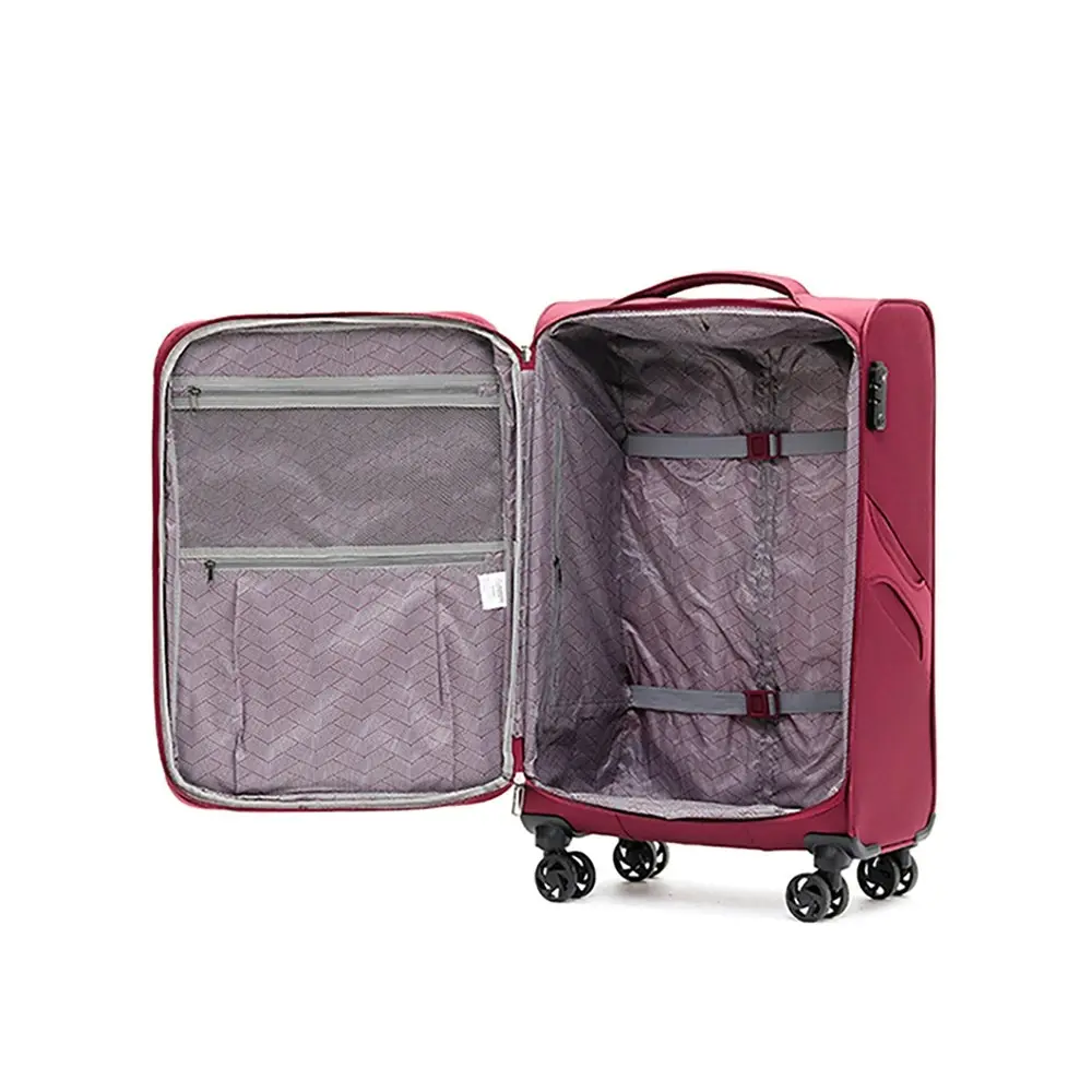 Australian Luggage Co Softside Wings 4-Wheeled Travel Suitcase 25" - Wine