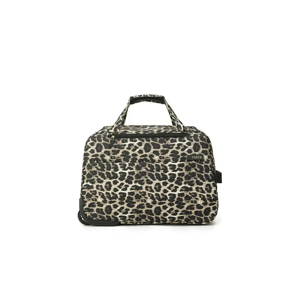 Tosca So-Lite 50cm/45L Cabin Travel Trolley Carry On Bag w/ Wheels Leopard