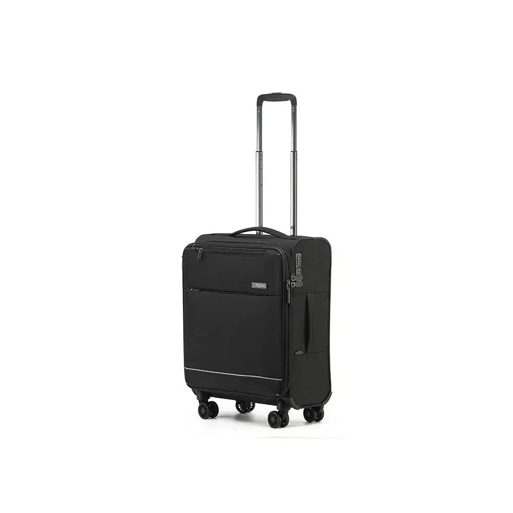 Tosca So-Lite 54cm/48L Suitcase Luggage Travel Carry On Trolley Case Black