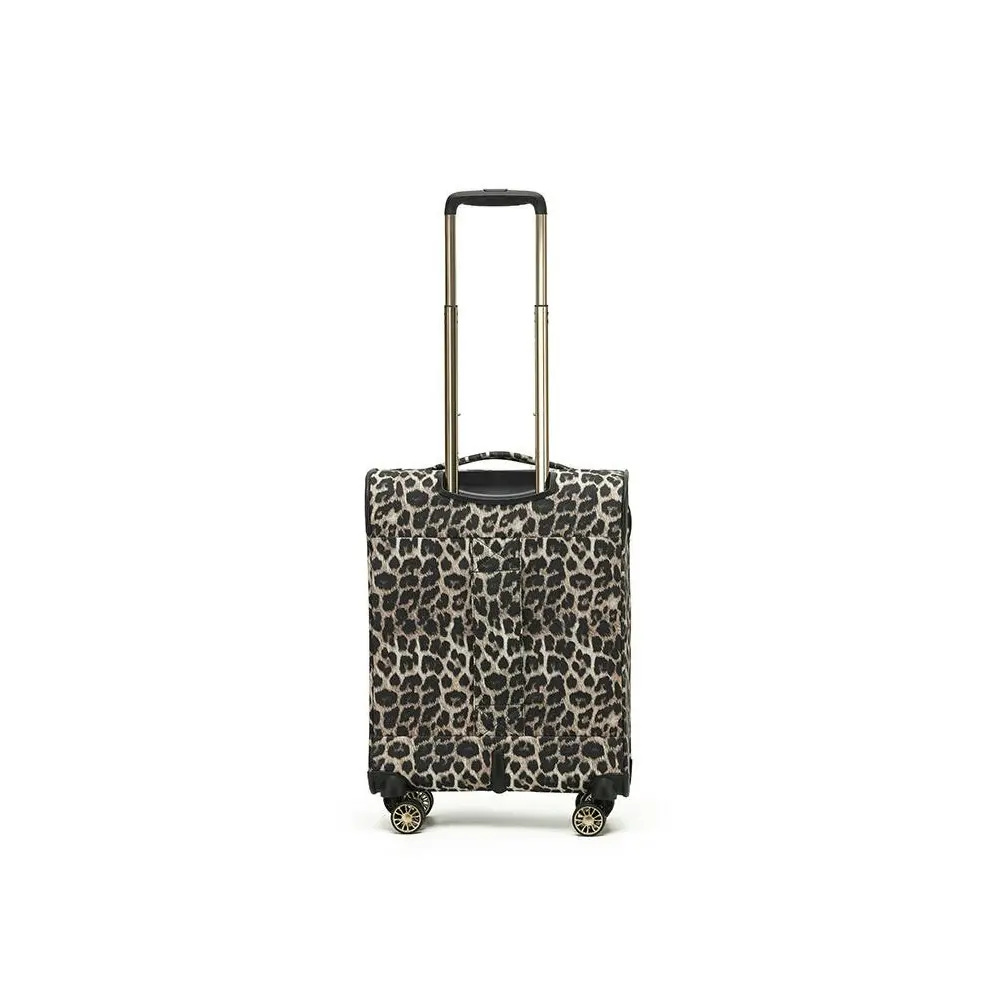 Tosca So-Lite 54cm/48L Suitcase Luggage Travel Carry On Trolley Case Leopard