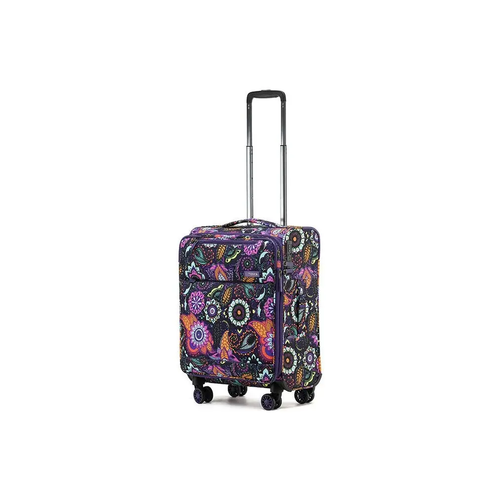 Tosca So-Lite 54cm/48L Suitcase Luggage Travel Carry On Trolley Bag Paisley