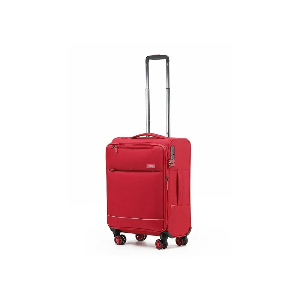 Tosca So-Lite 54cm/48L Suitcase Luggage Travel Carry On Trolley Case Red