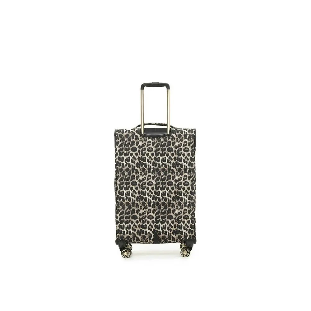 Tosca So-Lite 67cm/87L Suitcase Luggage Travel Checked Trolley Case Leopard