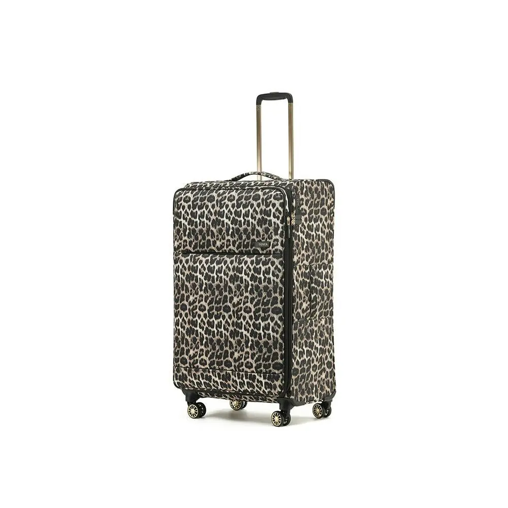 Tosca So-Lite 79cm/120L Suitcase Luggage Travel Checked Trolley Case Leopard