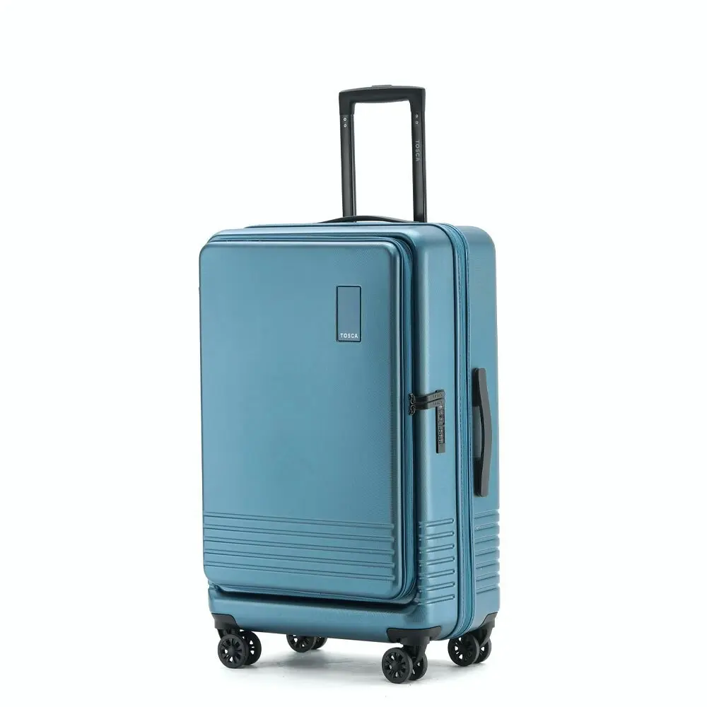 Tosca Horizon Front Lid Opening Trolley Suitcase 27" Medium - Blue Sapphire