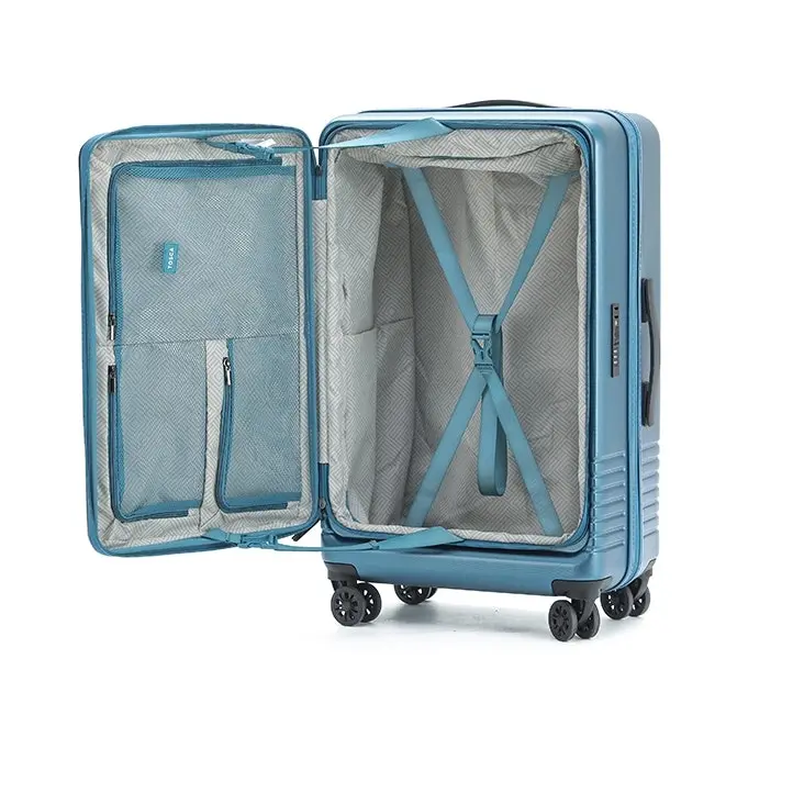 Tosca Horizon Front Lid Opening Trolley Suitcase 31" LRG & 20" SML Set - Blue