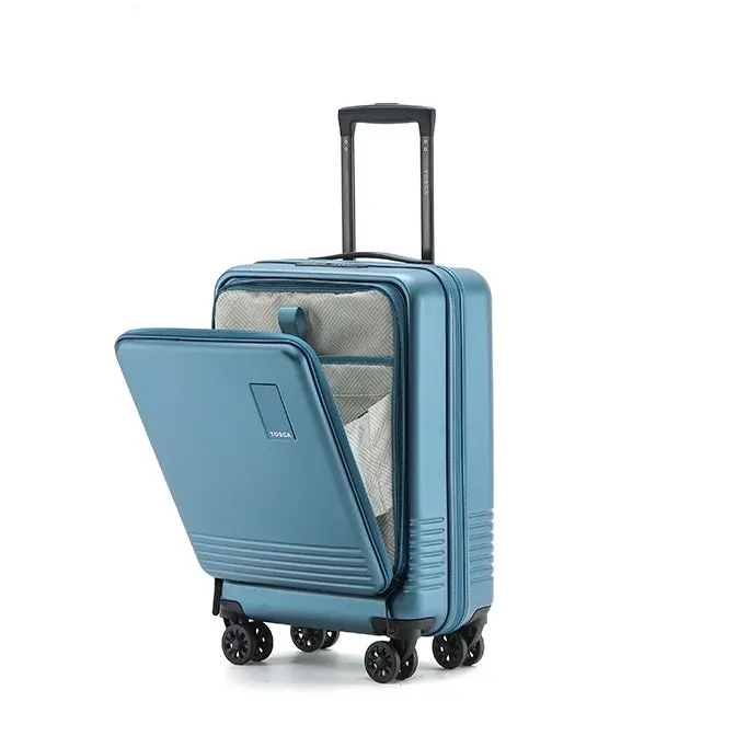 Tosca Horizon Front Lid Opening Trolley Suitcase 31" LRG & 20" SML Set - Blue