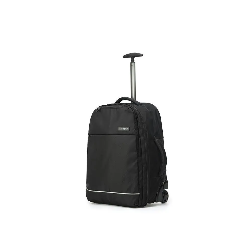 Tosca So-Lite 50cm Wheeled Travel Trolley/Backpack Carry On Duffle Bag Black