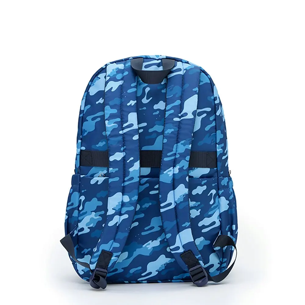 Tosca Lightweight Nylon Camo Adjustable Kids Back-to-School Backpack - Navy