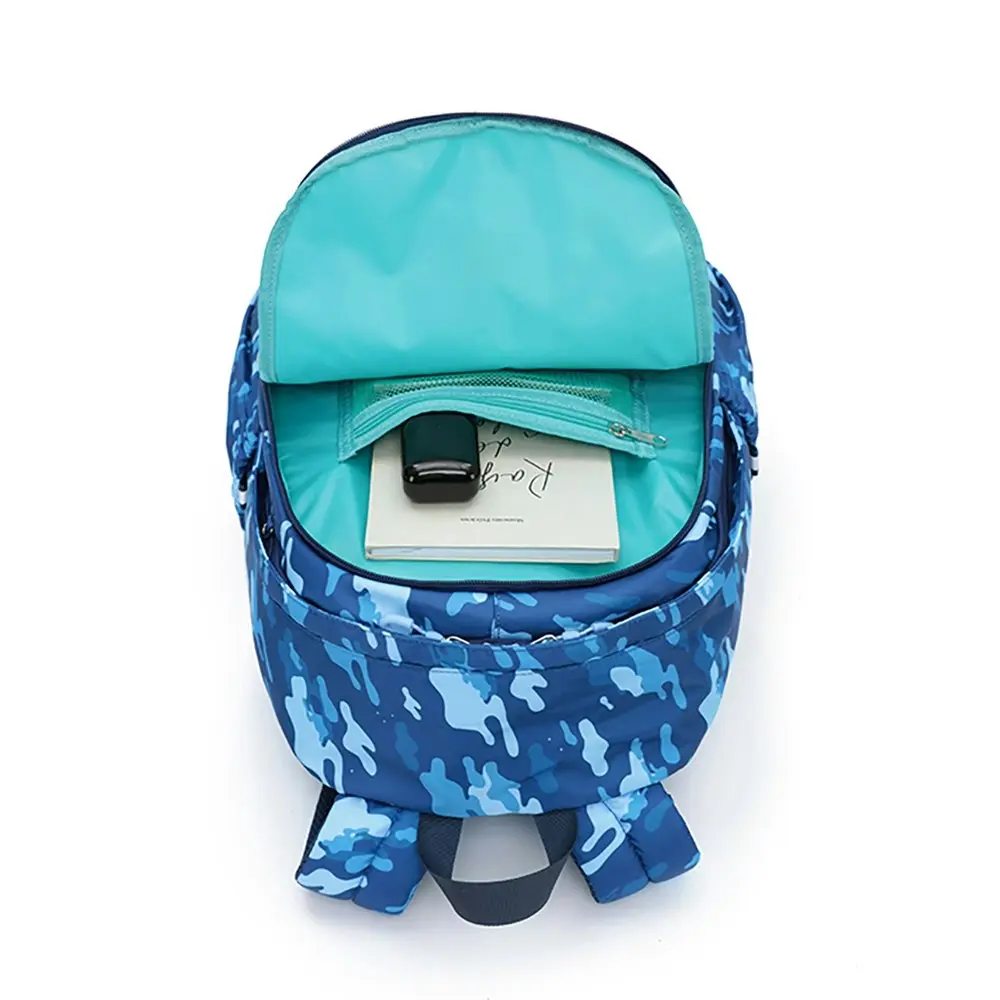 Tosca Lightweight Nylon Camo Adjustable Kids Back-to-School Backpack - Navy