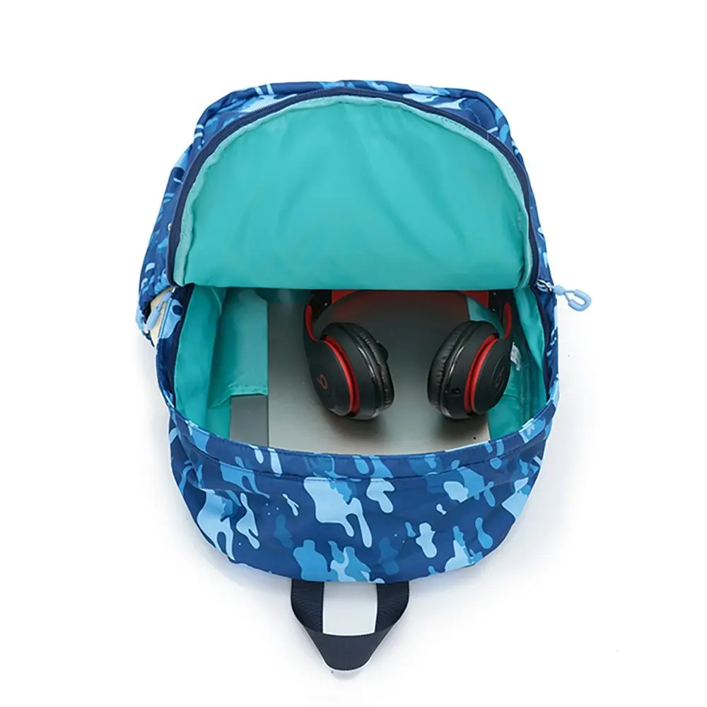 Tosca Lightweight Nylon Camo Adjustable Kids Back-to-School Backpack - Navy