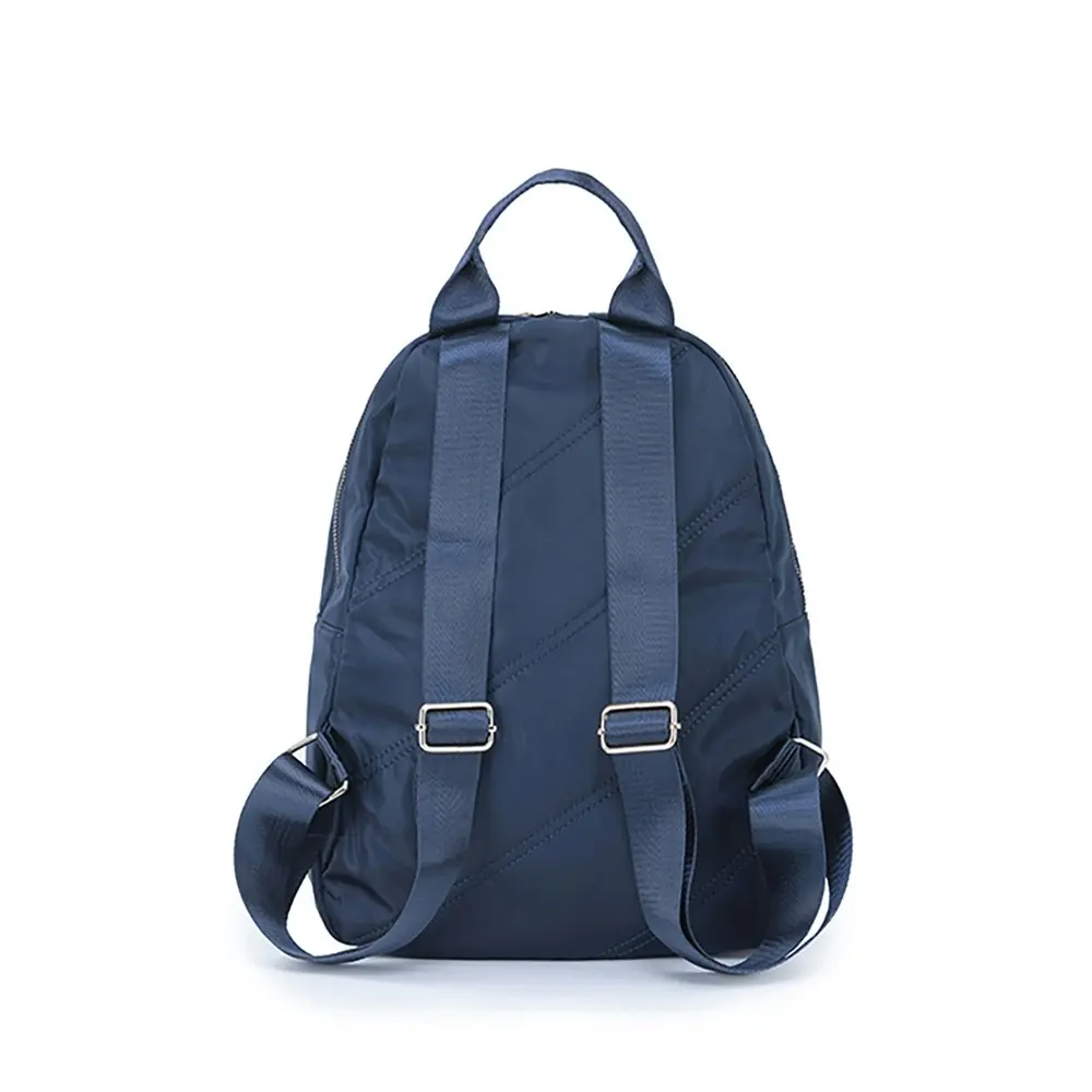 Tosca Daily Nylon Lightweight Shoulder Laptop School Backpack Navy Stitch